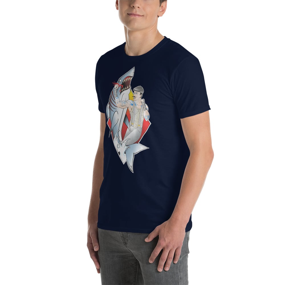 Man fighting Shark Short-Sleeve Unisex T-Shirt