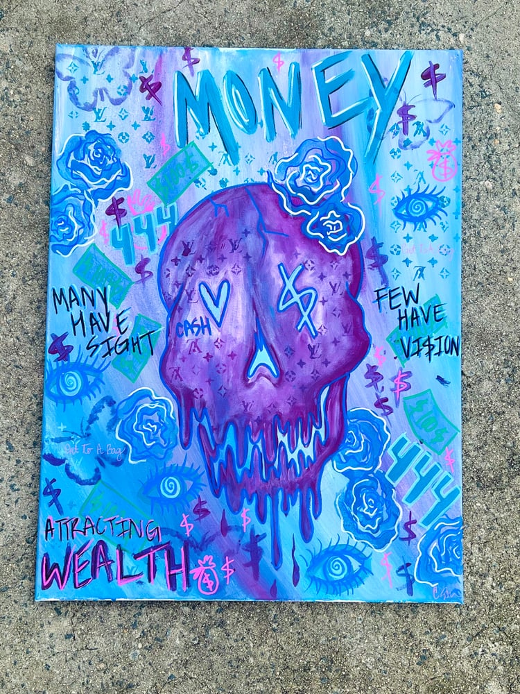 Image of Attracting Wealth Original Painting 