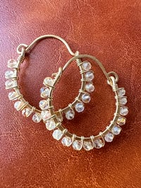 Image 3 of SOLANA — Citrine Swing Hoop Earrings