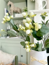 Image 3 of Luxury White Berry & Foliage Stems ( 3 Included )