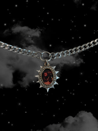 Image 9 of -;- SPIKY ROCK-AFIRE EXPLOSION NECKLACE -;-