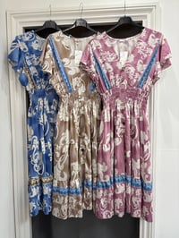 Image 3 of Large Paisley Border Button Midi Dress