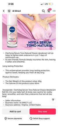 Image 7 of Nivea Deodorant Serum Tono Natural Classic or Lilac Single or Set of 2