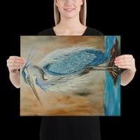 Image 4 of Blue heron Print on Canvas