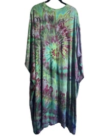 Image 12 of L Woven Long Kimono in Soft Spiral Ice Dye