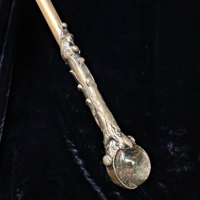 Metal Henge Witch Wand: Mossgold Unicorn 