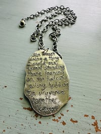 Image 17 of large JD Salinger quote pendant with hefty sterling silver chain
