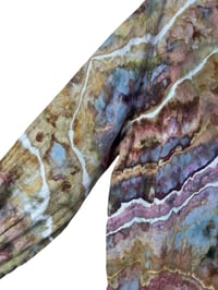 Image 5 of ♻️ UPCYCLED XXL 100% Linen Top in Earthy Geode Ice Dye