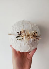 Image 1 of Headband fleur séchée écru
