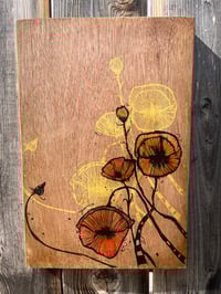 Image 1 of Orange Poppy(on wood)