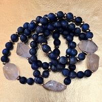 Image 1 of *new* LAPIS, QUARTZ + PYRITE bracelets