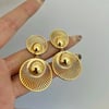 Unique Design Gold Plated Geometric Copper Drop Earrings