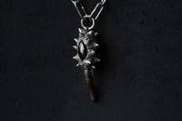 Image 3 of Dead Good spikey pheasant toe garnet necklace