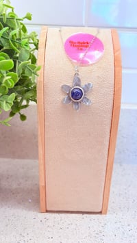 Hammered flower - cornflower blue petals 