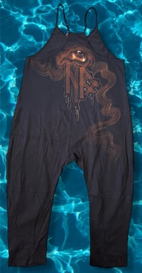 Image 2 of “PISCES” CUSTOM BLEACH PAINTED OVERSIZED ROMPER MEDIUM