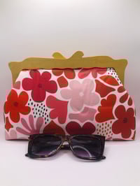 Image 2 of Red Floral Large Clutch