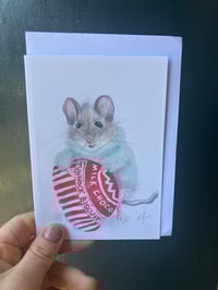 Image 6 of 5 pack of cute mice greeting cards 