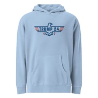 Image 1 of Trump 24 47 Eagle Embroidered - Unisex pigment-dyed hoodie from PatirotsCo.com