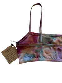 Image 4 of XS (32) Cotton-Blend Strappy Bralette in Earthy Agate Ice Dye