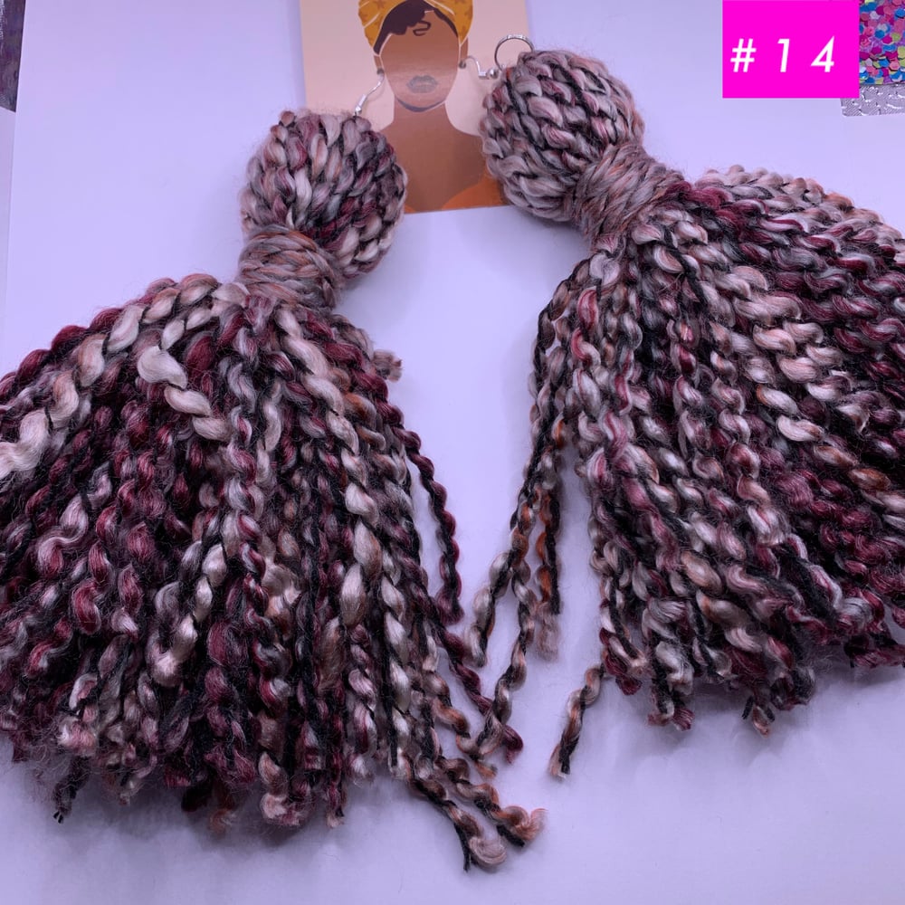 Image of Sweather weather yarn earrings 