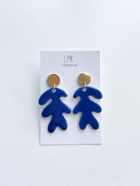 Paire de boucles d'oreilles céramique MATISSA bleu