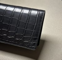 Image 2 of Black Alligator Long " Continental" Wallet / Card Holder