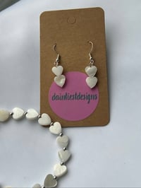Image 2 of White Mother of Pearl Stud Earrings