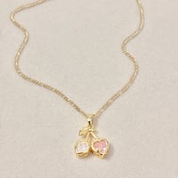 Image 2 of Pink Cherry Necklace
