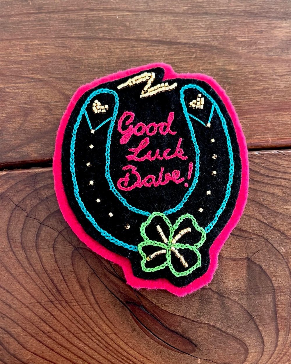 Image of Good Luck Babe! Felt Patch