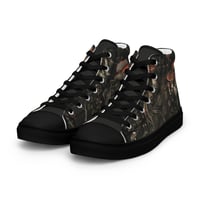 Image 8 of Grunge Style Nature Inspired Mushrooms/Fungus Women’s high top canvas shoes