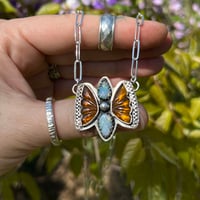 Image 2 of Golden Tourmaline & Opal Butterfly Talisman