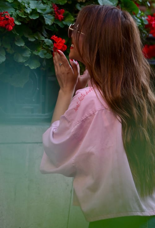 Image of Chemise crop « un autre monde »