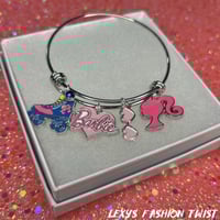Image 2 of Barbie girl  silver bangle