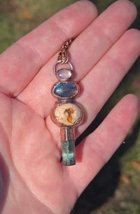 Image 1 of Electroformed Jelly opal necklace 11