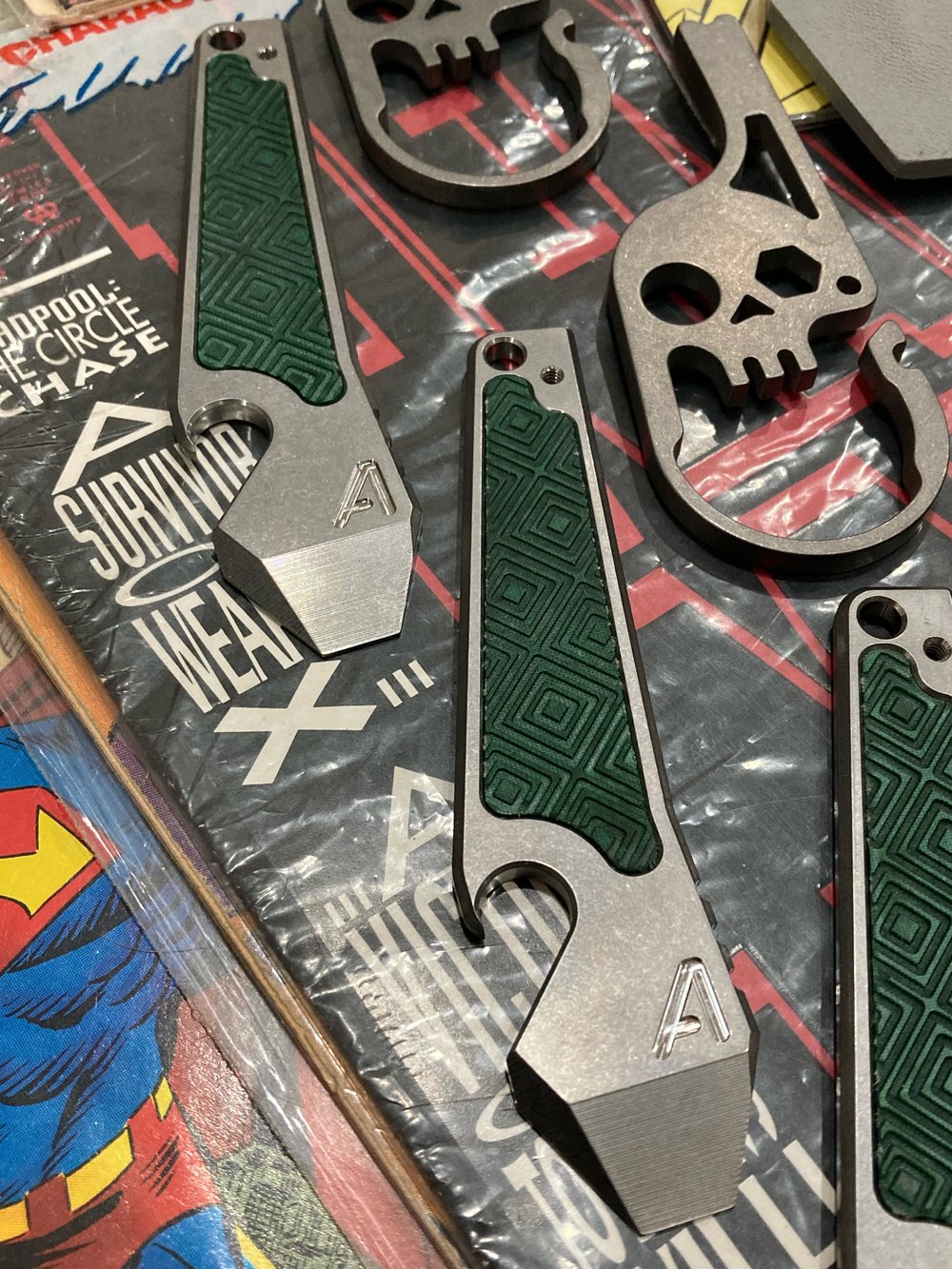 Tallboy Prybar/ Emerald Green Parquet Inlays