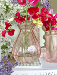 Image 5 of SALE! Pale Pink Glass Bud Vases ( Sets or Singles )