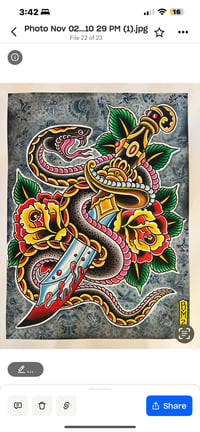 Image 2 of Dagger Fight 11”x14” print