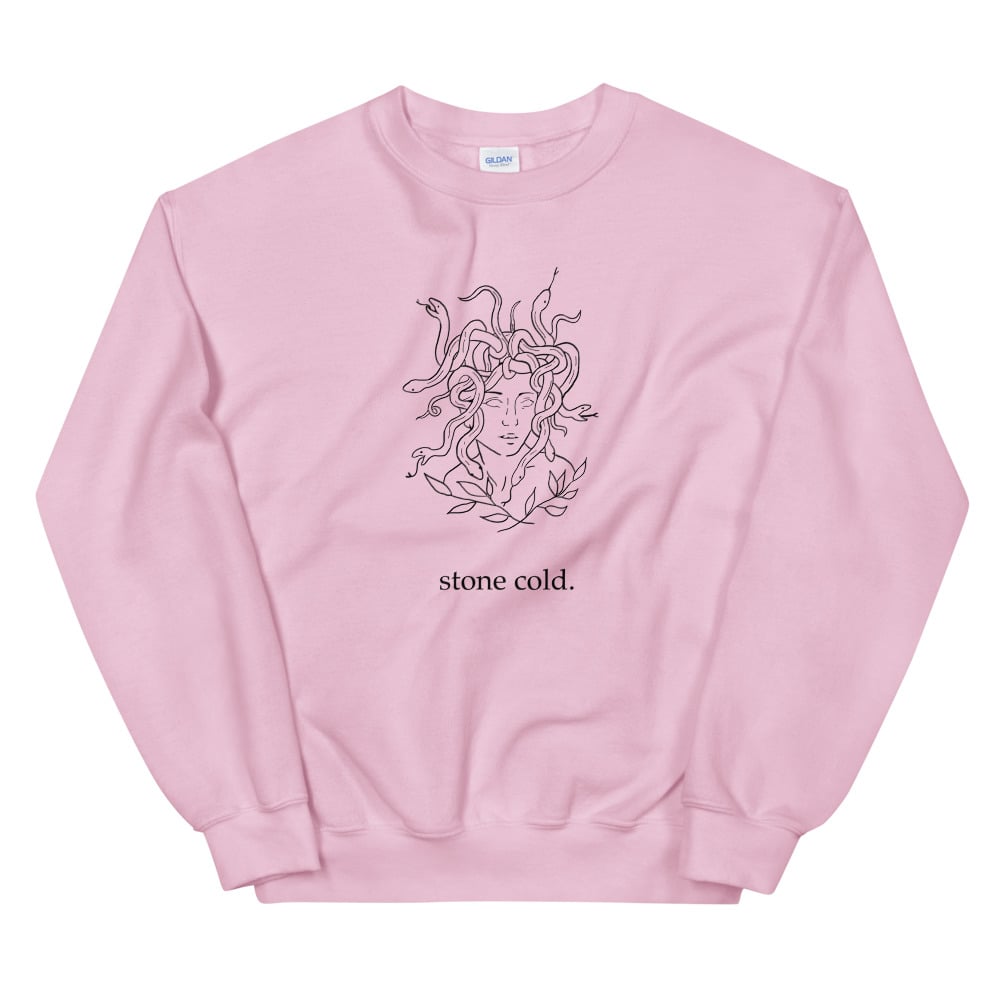 Image of Medusa Stone Cold Unisex Sweatshirt - Black Details