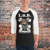 LOD / SOD rip 3/4 sleeve raglan shirt