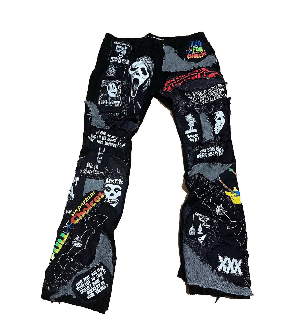 Your Personal Punk Rock Patch Collection/Selection Cut-Off Denim