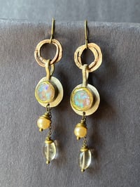 Image 1 of Opal resin earrings (pearls)
