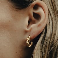 Gold Ridge Twist Hoops