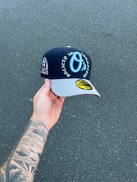 Image 1 of  RED BRIM TRI TONE BALTIMORE ORIOLES CUSTOM FITTED CAP