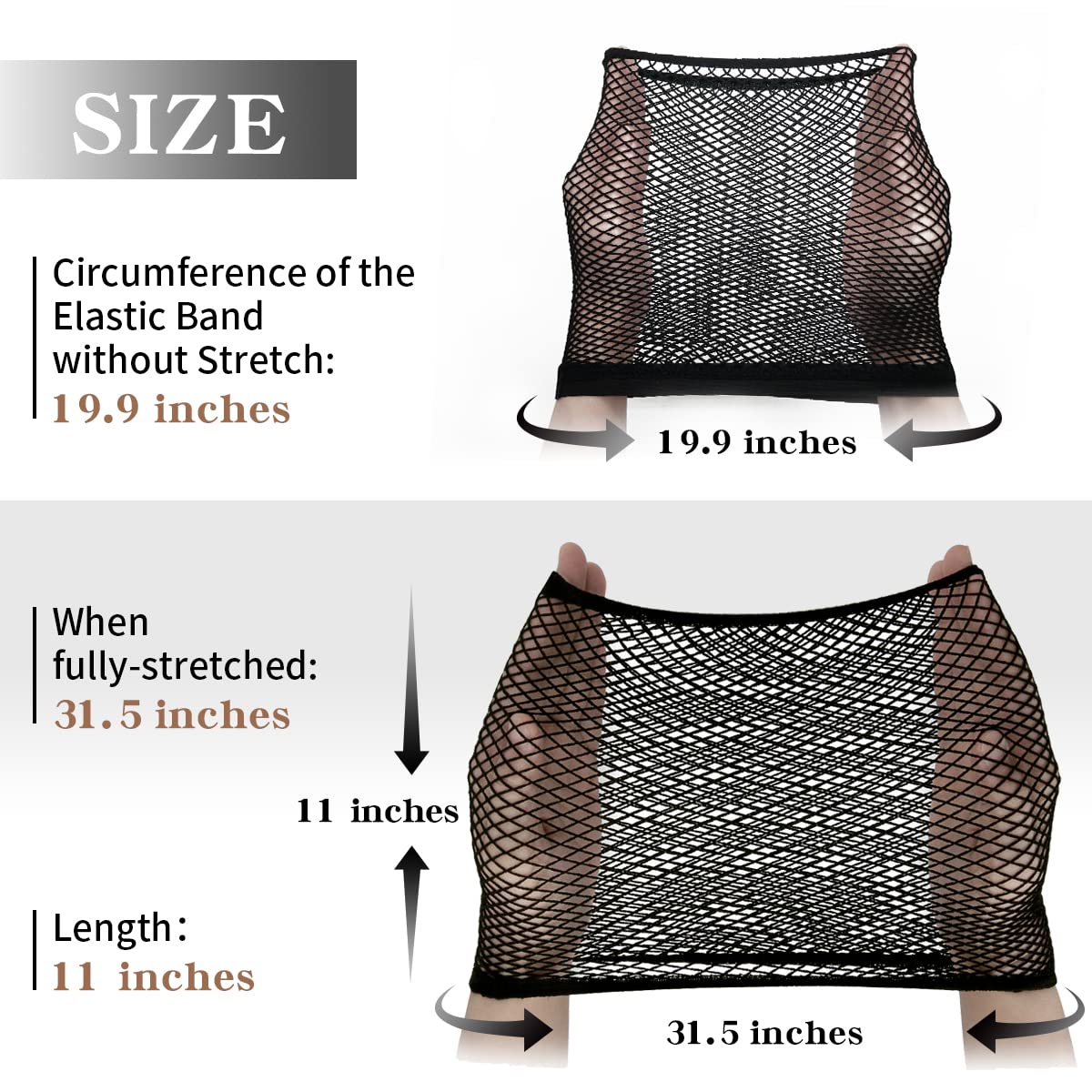 Image of G&T Wig Black Mesh Wig Cap Net, Closed End Hair Mesh Net, Liner Weaving Caps for Women, Men, Kids, W