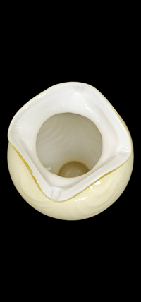 Image 2 of Vintage Fenton Yellow Overlay Cased 6.5" Feather Vase