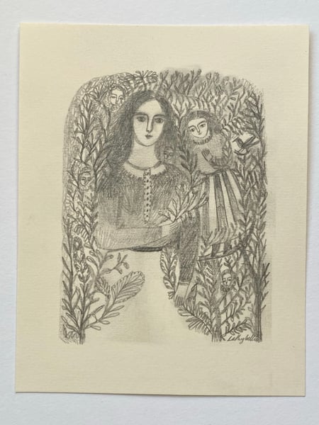 Image of In a Wild Garden - original drawing 