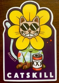 Image 1 of FLOWER-CAT STICKER