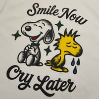 Image 3 of SMILE NOW, CRY LATER tee (full color - hand painted) 