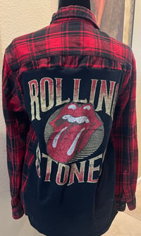 Vintage Red/Black Flannel Shirt the Rolling Stones