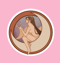 Image 1 of the moon sticker